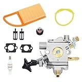 BR600 BR550 Carburetor Air Filter Tune Up Kit for Stihl BR500 Carburetor Carb Rebuild Kit Replaces ZAMA C1Q-S183 Backpack Leaf Blower Parts Carb Carburetor Trimmer with Maintenance Kit Weed Eater