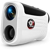 Leexox Golf Rangefinder with Slope Switch, Rechargeable Range Finder with Flag Lock Vibration, 7X Magnification Golf Rangefinder 1200 Yards, Portable with Magnetic Stripe – Tournament Legal, White