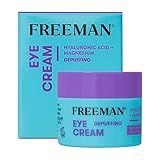 Freeman Eye Cream, Moisturizing Under Eye Cream For Dull & Tired Eyes, Brightens & Depuffs Undereye Skin, Helps Dark Circles, Infused With Magnesium & Hyaluronic Acid, 0.5 fl.oz./ 15 mL Jar
