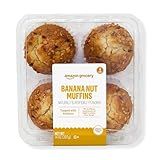 Amazon Grocery, Banana Nut Muffins, 14 Oz, 4 Ct, Frozen (Previously Fresh Brand, Packaging May Vary)