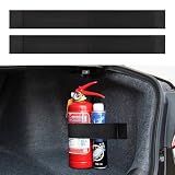 Hovom 2PCS Elastic Car Trunk Organizer Straps with Hook and Loop Tape, SUV Trunk Storage Organizer Straps, Cargo Storage Strap for Sedan RV Van, Universal Interior Car Accessories (7.9 Inch+1 Pocket)