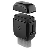 Spigen EZ Slide & Brush Screen Cleaner for Tesla Model Y 2025/26 (Juniper) & 3/Y/S/X/Cybertruck and Screens, Phones, Laptops, Tablets - No Solution Needed (Extra Microfiber Pad Included) [Black]