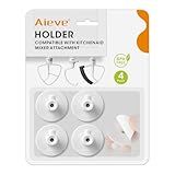 AIEVE 4 Pack Stand Mixer Attachment Holders Compatible with Kitchenaid Mixer Accessories,Flex Edge Beater, Flat Beater, Dough Hooks and Wire Whip Organizer