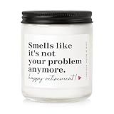 LUMELOOM Retirement Gift for Woman, Men - 9oz Lavender Scented Soy Wax Candle- Best 2025 Retired Gifts for Women, Men, Friends, Coworker, Teacher, Funny Retirement Candle Decoration