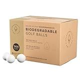 Biodegradable Golf Balls BGB Water Dissolvable | Eco Friendly Golf Gift | Water Soluble | Perfect for Outdoor Practice | Dissolves in 2-4 Weeks (144)