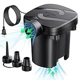 MAACOULD Electric Air Pump, Quick-Fill Air Pump for Inflatables, Portable Air Mattress Pump with 3 Nozzles, AC110-120V Electric Pump for Beds, Inflatable, Pool Floats, Inflatable Pool, Snow Sled
