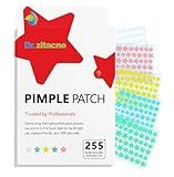 Dr. Zitacne Pimple Patches for Face, Star Hydrocolloid Acne Patches Professional 255 ct. 5 Colors & 5 Sizes(8/10/12/14/16mm) Suit Various Blemish, Cute Spot Stickers Invisible Zit Absorbing, Tea Tree