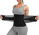 ChongErfei Waist Trainer Belt for Women - Waist Trimmer Ab Belt - Tummy Control Body Shaper (Black,Large)