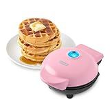 DASH Mini Maker for Individual Waffles, Hash Browns, Keto Chaffles with Easy to Clean, Non-Stick Surfaces, 4 Inch, Pink