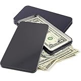 2 PCS Black Metal Cash Box - Single Row Currency Tray Money Holder with Lid - Money Saving Organizer