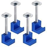 BENLIUDH Truck Tool Box Mounting Kit, Aluminum Mounting Clamps for Pickup Truck Tool Box Accessories J Hooks Crossover Tool Box Bolt Upgrade (Blue,4pcs)