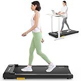 UREVO Smart Walking Pad, Compact Under Desk Treadmill with Double Shock Absorption, Quiet Operation, Workout APP with Track Insights and MIIT Mode, Plug and Play, Remote or APP Control for Home Office