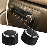 KUQUTIDY 2 PCS Volume Control Knob Radio Knob Replacement for Chevy Tahoe Silverado GMC Acadia Yukon Cadillac Buick, Car Rear Radio Audio Dial Tuner, Radio Repair Kit Stereo Buttons, 22912547