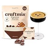 Craftmix Espresso Martini Cocktail & Mocktail Drink Mixer, Skinny Mixes - Water Flavoring Packets - Made With Real Coffee Beans - Vegan, Low-Carb, Low-Sugar, Non-GMO, Dairy Free, Gluten Free, 12 Pack