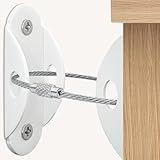 Furniture Anchors (20 Pack) for Baby Proofing, Anti Tip Furniture Anchor Securing 420lbs Tension Earthquake Resistant Metal Furniture Wall Anchor Prevent Baby Pet from Falling Furniture