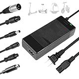 42V 2A Universal Charger with DC 5.5 * 2.1mm, 8mm/12mm 3 Prong, RCA & 3-Pin XLR Plugs for 36V Li-ion Battery & GOTRAX GXL V2/Nano S3 ION/G2-G4/XR Series Power Adapter