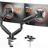 ErGear Dual Monitor Arm, Full Adjustable Monitor Mount for 13–32″ Screens, Fast Install Computer Monitor Stand with Tool-Free VESA Mount, Max Load 19.8 lbs, Max VESA 100x100mm