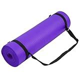 Fitvids All Purpose 1/2-Inch Extra Thick High Density Anti-Tear Exercise Yoga Mat with Carrying Strap, Purple
