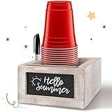 Mark Your Cup and Drink Up Cup Holder – Hostess Gifts for New Home, Drink Organizer for Disposable Cups, Housewarming Gifts, Party & Entertaining Essentials