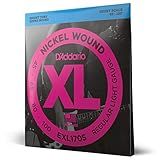 D'Addario Bass Guitar Strings - XL Nickel - EXL170S - Perfect Intonation, Consistent Feel, Powerful Durability - 4 String Set - 45-100 Regular Light, Short Scale