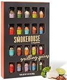 Smokehouse by Thoughtfully Ultimate Grilling Spice Set, Grill Seasoning Gift Set Flavors Include Chili Garlic, Rosemary and Herb, Lime Chipotle, Cajun Seasoning and More, Pack of 20
