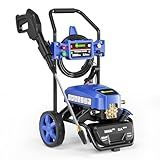 Electric Pressure Washer, 3800 Max PSI and 2.4 Max GPM, Onboard Soap Tank, Spray Gun and Wand, 5 Nozzle Set, for Cars/Fences/Driveways/Homes/Patios/Furniture