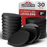 X-Protector Furniture Levelers - 30 PCS 2" - Black Rubber Shims for Leveling - Multi-Purpose Furniture Leveling Feet to Prevent Wobbling - Good for All Kinds of Objects!