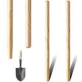 Menkxi 2 Pcs Wooden Shovel Handle Replacement 41" (104cm) for Long D Handle Shovels Garden Tool, 1-1/2" Diameter