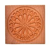 MKM Pottery Tools "Stamps 4 Clay" Large Square Decorative Stamp for Clay (SSL-93 Rose Window 2)