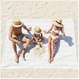 Turkish Beach Towel Pool Throw Blanket Sandproof Fast Dry Thin Extra Large Bedroom Living Room Accessories Sofa Couch Chair Essential Bohmian Aztec African Southwest Neutral White Fall Antique Vintage