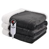 Minervada Electric Heated Blanket Full Size 72"x84", Dark Grey