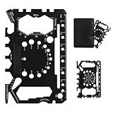 52 in 1 Slim Minimalist Survival Card Wallet Tool Card, Credit Card Size Multitool, Wallet Engineering Ruler Scale, Multitool Card Pocket Tool(Bottle Opener, Screwdrivers, Phone Stand & More), 1 Pcs
