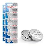Tenergy 3V CR2032 Batteries, Lithium Button Coin Cell 2032 Battery, Compatible with AirTags, Key FOBs, Calculators, Coin Counters, Watches, Heart Rate Monitors, Glucometer, and More, 10 Count