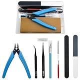 BXQINLENX Professional 8 PCS Model Tools Kit Modeler Basic Tools Craft Set Hobby Building Tools Kit for Gundam Car Model Building Repairing and Fixing(A)