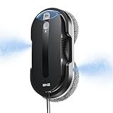 BNZ Smart Window Cleaning Robot, Twin Turbo & Dual Auto-Spray Window Cleaner with Multiple Safety System, AI Path Planning, Frameless Edge Detection, K1, Matt Black