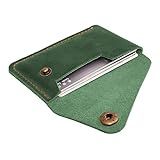 Turbosnail Leather Card Holder, Credit Card Wallet, Front Pocket Wallet, Slim Wallet, Cardholder Wallet, Credit Card Holder, Minimalist Wallet, Fathers Day Gift (Green)