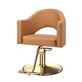 OmySalon Barber Chairs for Barbershop Gold Brown Styling Chair, Salon Chair for Hair Stylist, Heavy Duty Hydraulic Pump, 360°Swivel with Footrest, Hairdressing Home Beauty Spa Equipment