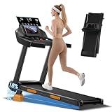 LONTEK 18% Incline Treadmills for Home with 3 LED Screens | 400LBS Load Capacity & Handle Bar, 3.0HP Foldable Walking Pad Treadmill Up to 7.5MPH, 7-Layer Shock-Absorbing Portable