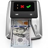 PONNOR AL-135 Counterfeit Bill Detector Money Checker Machine Automatic 4-Way Orientation & Pass/Fail Indicator Portable Fake Currency Reader with UV, Magnetic, Infrared