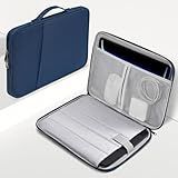 12.9 13 inch iPad Pro Case Sleeve for 2025 2024 13-inch iPad Pro M5 M4 & iPad Air 13-in M2 M3 with Magic Keyboard, Padded Travel Carrying Tablet Bag Cover Accessory Pocket -Navy Blue