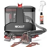 Portable Carpet & Upholstery Cleaner Machine, 15Kpa Strong Suction Spot Cleaner for Sofa, Car Seats, Pet Stains, Rugs – Deep Cleaning with Dual Brush Heads & Self-Cleaning System