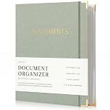 Important Document Organizer Set with Folders - Complete Linen Ring Binder Set Safely Stores All Documents & Files in One Place - Easy to Use Expanding Storage Incl. Envelopes, Pockets & Labels
