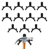 LITGURU Tool Hook for Lifetime Shed Accessories: 12 Pcs ABS Storage Shed Hooks for Electric Hand Gardening Tools - Does Not Work on Horizontal Siding Sheds - Black
