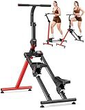 YOLEO Steppers for Exercise at Home,Adjustable Stair Stepper with 3 Workout Modes,Folding Cardio Stair Master with Adjustable Handlebar&Oversized Pedal,90% Pre-Assembled Stair Climber (Red-Black)