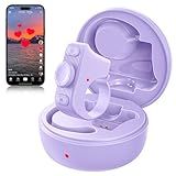 MILOUZ Remote Scrolling Ring for Tiktok,Page Turner for Kindle App,Bluetooth Camera Shutter Remote for iPhone, Android,iOS,iPad,Tablet-Purple