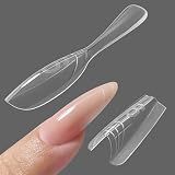 YOKEFELLOW Original Sandwich Nails Dual Forms - 240Pcs Nail Mold for Quick Nails Extension, No Paper Forms Needed, 15 Sizes Plastic Form, Salon Nail Art Tools(W558-Almond)