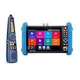 EVERSECU 7 Inch Touch Screen 5 in 1 CCTV Tester with Cable Tracer, Support Upt to 4K IP Camera & 8.0 Megapixel AHD, TVI, CVI & CVBS Analog Camera, with Keyboard/IP Discovery/POE Output/APP
