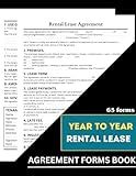 Year to Year rental lease agreement forms book: Yearly Contract Between Landlord and Tenant Form, Residential Housing Agreement Log Book