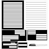 Resholder Writing Guide Kit Letter Set Include 10 Writing Guides 20 Sheet of Low-Vision Paper 8.5 x 11 and 2 Pcs Thick Tipped Low Vision Pen Low Vision Aid for Seniors Elderly