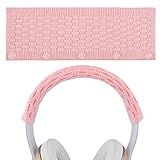 Geekria NOVA Knit Fabric Headband Cover Compatible with Beats, Bose, AKG, Sennheiser, Sony, Audio-Technica Headphones, Sweat Cover, Easy DIY Installation (Pink)